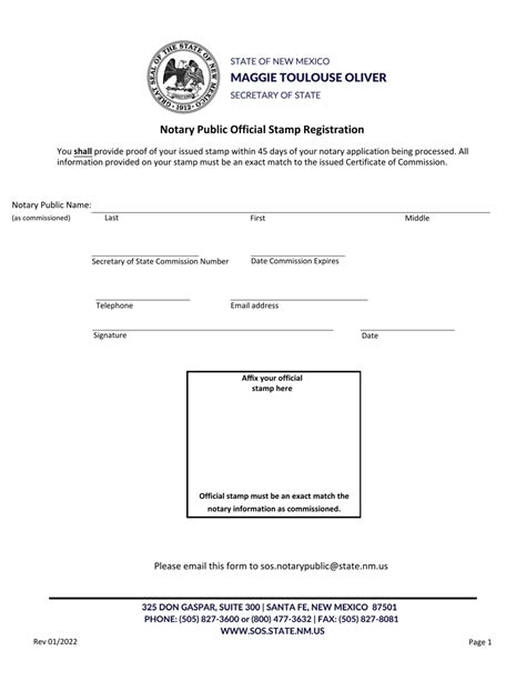 New Mexico Notary Public Official Stamp Registration Fill Out Sign