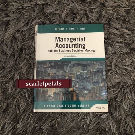 Jual Managerial Accounting Seventh Th Edition Weygandt Kimmel Kieso