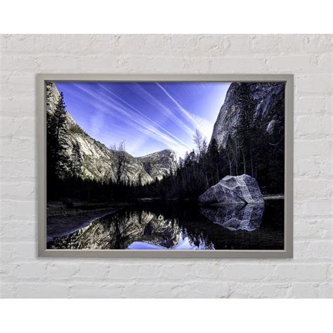 Union Rustic Mountain Lake Reflections Single Picture Frame Art