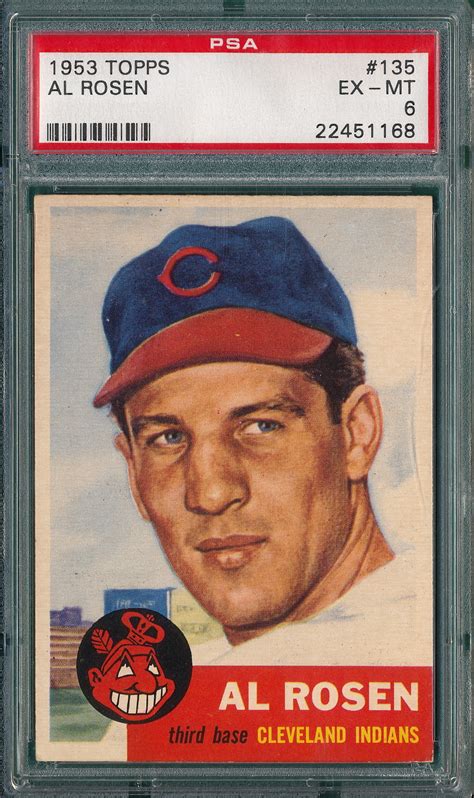 Lot Detail 1953 Topps 135 Al Rosen Psa 6