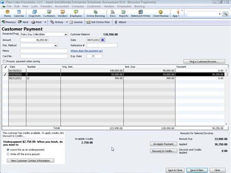 Cómo recibir pagos de clientes en QuickBooks 2012 Para Dummies