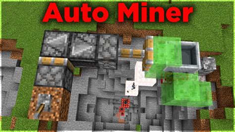 How To Make A Auto Miner In Minecraft Youtube