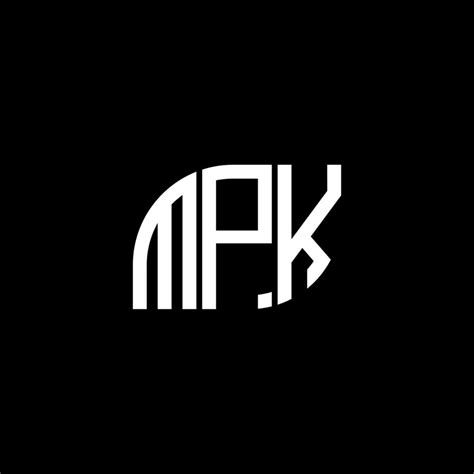 MPK letter design.MPK letter logo design on black background. MPK ...