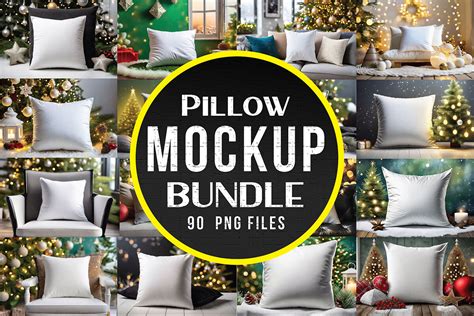 Christmas Pillow Mockup Bundle Graphic By MerciMockups Creative Fabrica