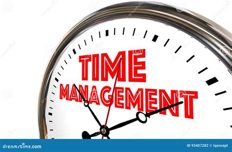 Time Management Efficient Clock Managing Projects 3d Illustration Stock