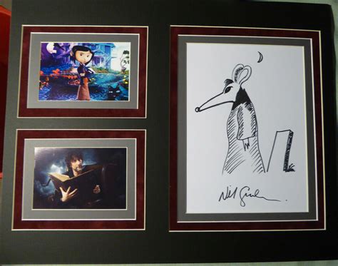 Neil Gaiman Coraline Rare Original Hand Drawn Signed Sketch With Coa Ebay