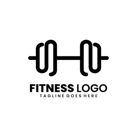 Premium Vector Fitness Line Art Logo Design