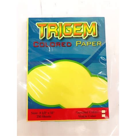 Trigem Colored Paper Sheets Shopee Philippines