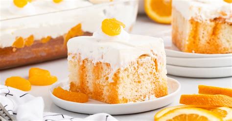 Orange Creamsicle Poke Cake Pass The Dessert