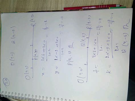 Find Be Coordinates Of The Points Of Trisection Of The Line Segment