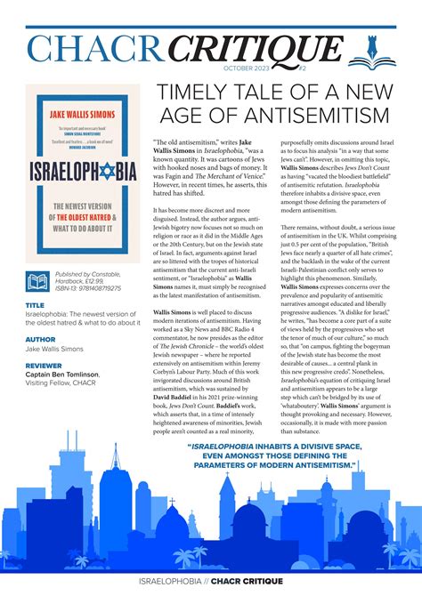 Chacr Critique Israelophobia By Chacrcamberley Issuu