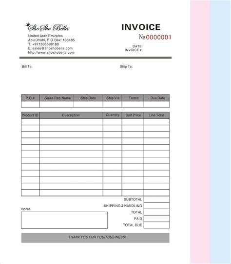 Custom Invoice Book Invoice Template Ideas