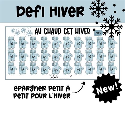 New D Fis Hiver Tracker Pargne Enveloppes Budget A A Etsy France