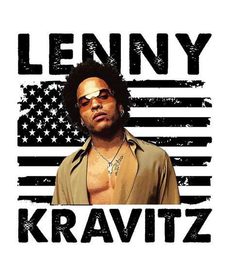 Retro American Flag Lenny Kravitz T Men Women Digital Art By Cynthia