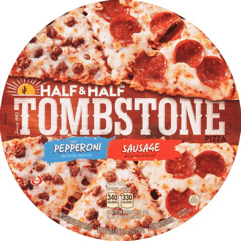 Tombstone Original Half And Half Pepperonisausage Frozen Pizza 205 Oz