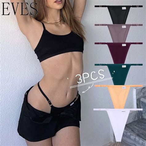 Pcs Set T Back Thong Women Cotton Panty Bikini Low Rise Adjustable Waist Belt G String Lingerie