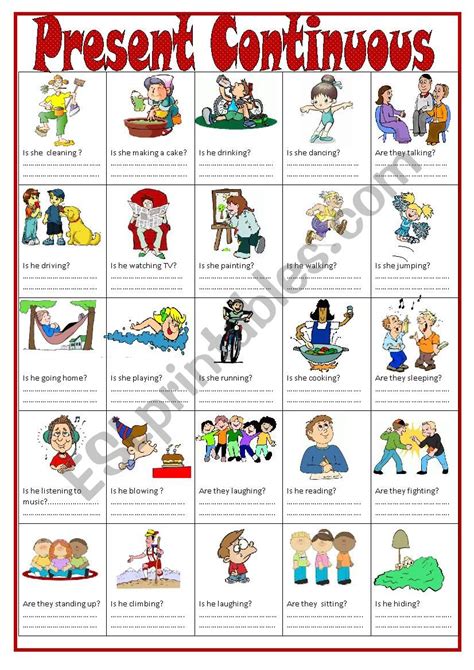 Present Continuous ESL Worksheet By Kodora