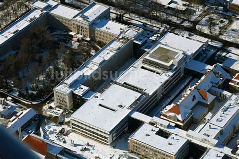 Luftaufnahme Rostock Winterluftbild Baustelle Auf Dem Campus