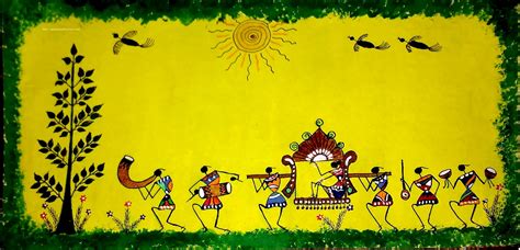 Download Warli Painting Wallpaper - WallpapersHigh