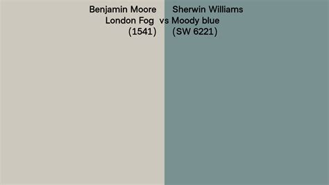 Benjamin Moore London Fog 1541 Vs Sherwin Williams Moody Blue Sw