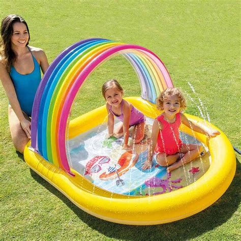 Piscina Infl Vel Infantil Jatos Arco Iris Litros Intex Leroy