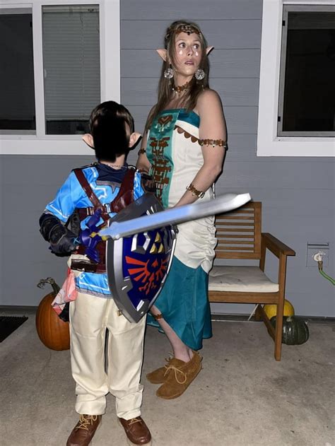 Totk Link And Zelda Mother And Son Costume Halloween 2023 R Cosplay