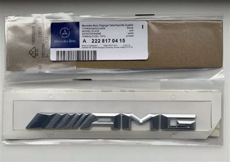 Genuine Mercedes Benz Amg Rear Boot Badge Emblem C E A S Class Slk Uk