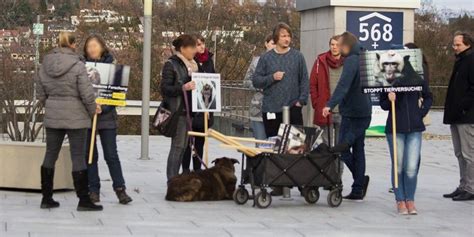 Proteste Gegen Tierversuche Am Cin Universität Tübingen