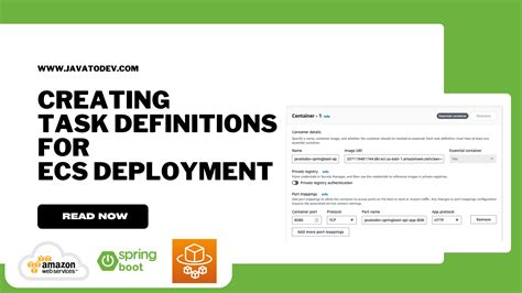 How To Create Task Definitions For Ecs Deployment