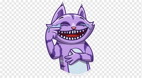 Cheshire Cat Sticker Telegram Pusheen Cat Png Pngwing