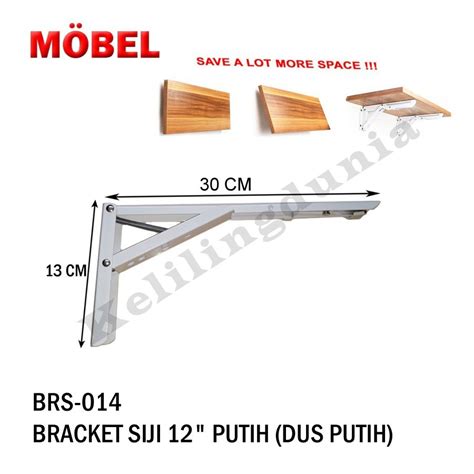 Jual Siku Rak Penyangga Meja Lipat Dinding Bracket Foldable 12 White