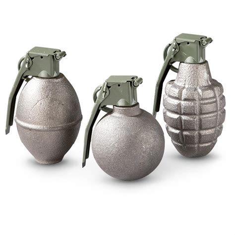 3 Pk Of Dummy Military Style Grenades 232282 Dummy Rounds And Grenade