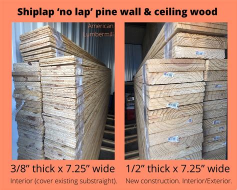 Sqft Shiplap No Lap Boards Pine Wall Ceiling Etsy