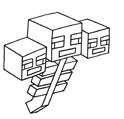 Minecraft Wither Coloring Pages Sketch Coloring Page