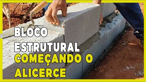 COMO COMEÇAR E FAZER O ALICERCE BLOCO ESTRUTURAL YouTube