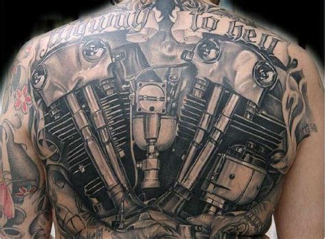 Biker Tattoos For Men Manly Motorcycle Ink Design Ideas