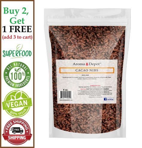 Raw Cacao Cocoa Nibs Oz Pure Natural Raw Chocolate Arriba