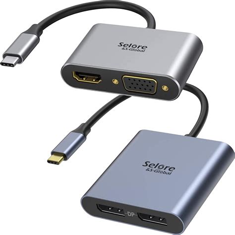 Amazon Selore S Global Usb C To Dual Displayport Splitter Adapter