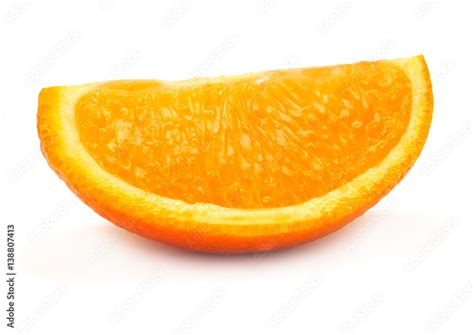 Orange fruit slice isolated on white background Stock Photo | Adobe Stock