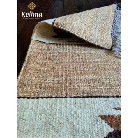 Handgemaakt Kelim Vloerkleed Cm X Cm Naturel Wol Tapijt Kilim