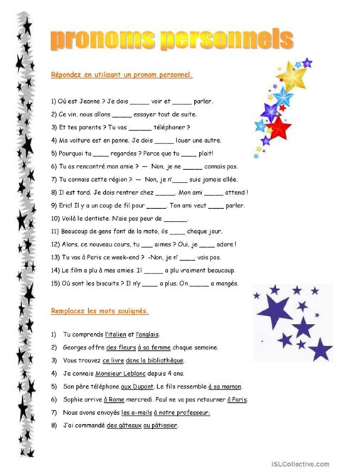 Exercice Ce Imprimer Pronoms Personnels Ce Exercices Imprimer Hot Sex