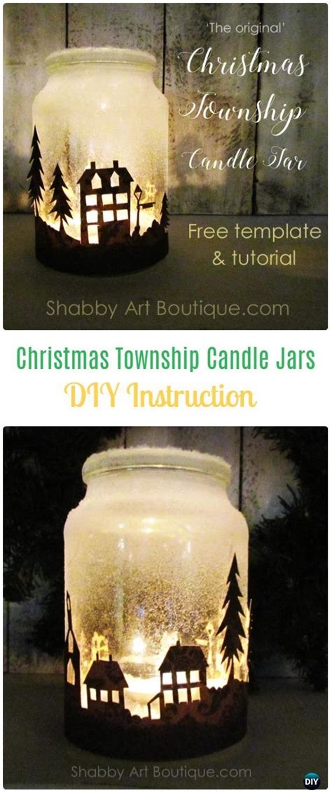 Christmas Spirit Week Idea Frosted Mason Jar Glass Container Craft