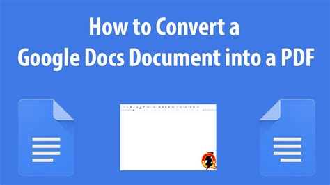 How To Convert A Google Doc Into A Pdf Youtube