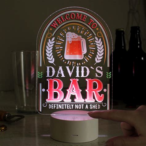 Personalised Light Up Bar Sign Mancavesuperstore