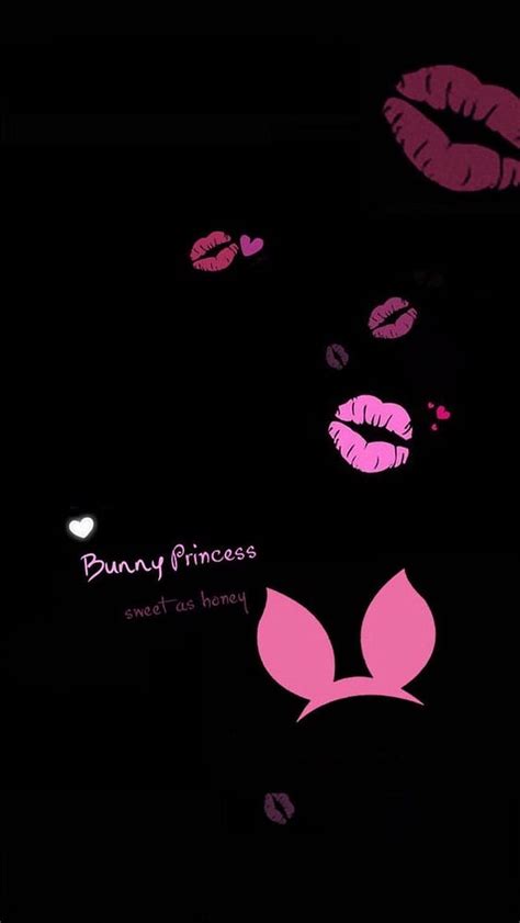 Bunny Kiss Love Love Forever Lucky Me Neon Pink Princess Wife You Hd Phone Wallpaper