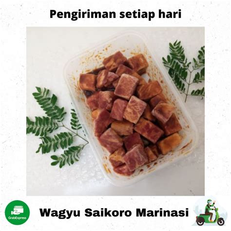 Jual Wagyu Beef Saikoro Marinasi BBQ Wagyu Meltik Cube Daging Sapi