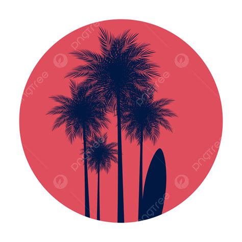 Palm Tree Background Silhouette Vector Png Abstract Summer Natural