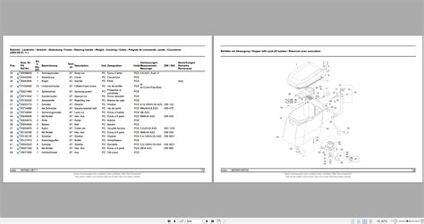 Hako Floor Scrubber Hakomatic E 450 E 530 Spare Parts Catalog EN DE FR