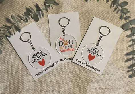 Valentines Key Ring His And Hers Mr Mrs Dog Feb 14th Etsy Uk