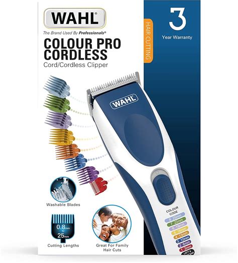 Wahl Colour Pro Cordless Hair Clippers For Men Easy Home Haircutting